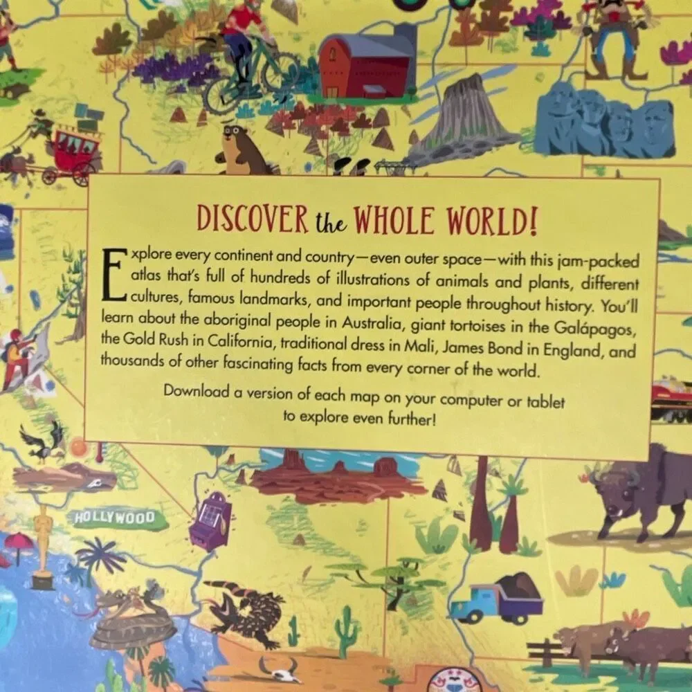 Maps of the World an Illustrated children’s atlas of adventure, couture and disc - Picture 2 of 7